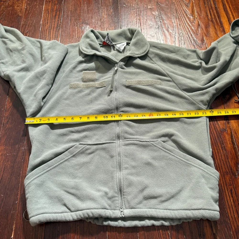 Military Cold Weather Fleece‎ Jacket Mens Medium Green Polartec USA Full Zip